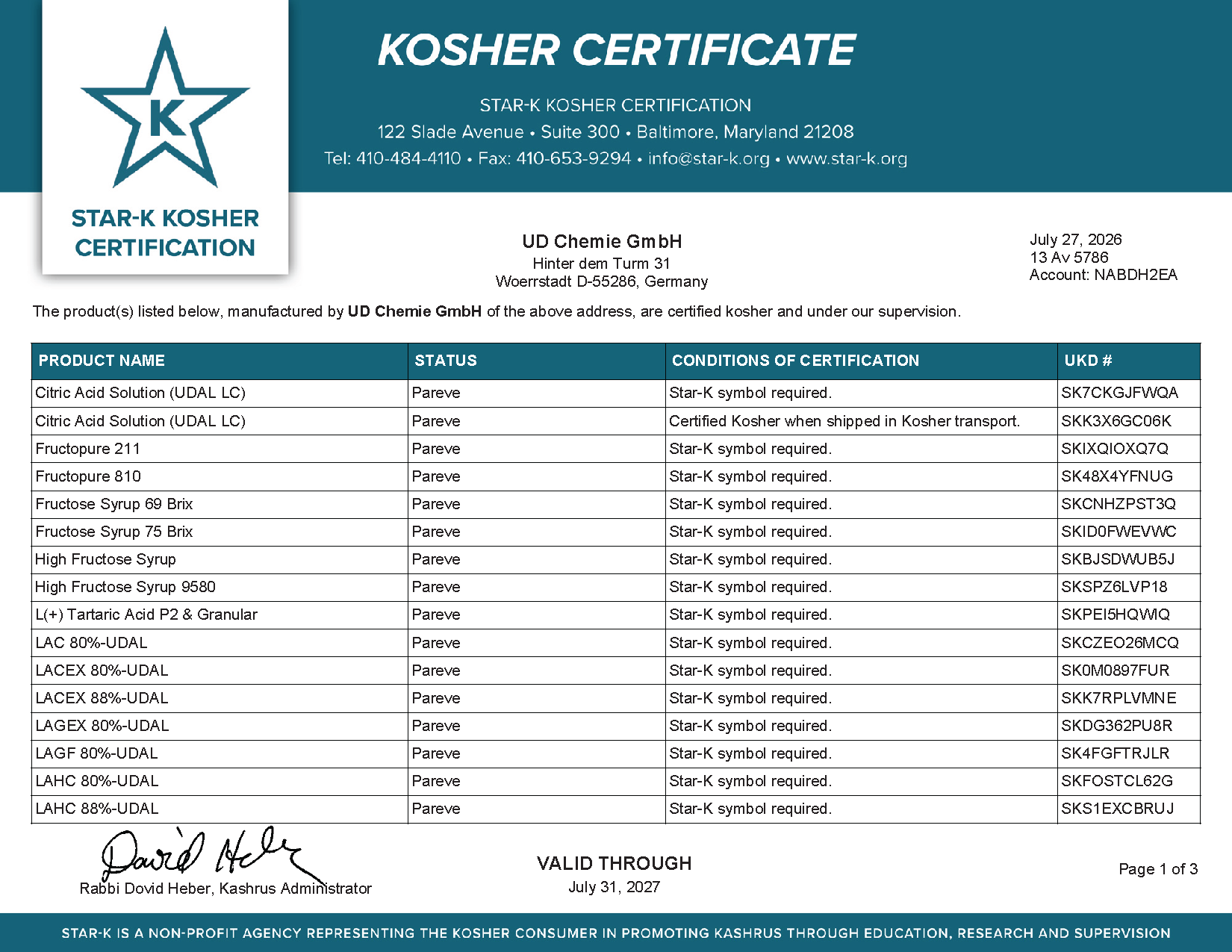 Star-K Kosher